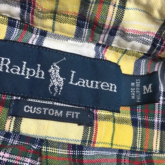 Ralph Lauren Men's Shirt Custom Fit Medium Plaid - Picture 4 of 6